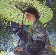 Guy Rose The Green Parasol oil painting reproduction
